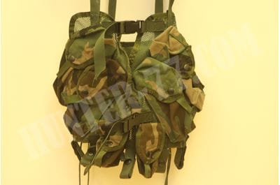 US ARMY Woodland Camo ENHANCED TACTICAL LOAD BEARING VEST LBV GI USGI MILITARY-foto2