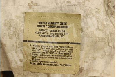 USMC US MARINE CORPS BDU MARPAT DESERT CAMO CAMOUFLAGE MATERNITY PANTS cz MR-foto5
