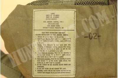  Original MILITARY AIRCREW SURVIVAL VEST TYPE I FR   NSN 8415-01-358-9331 US Army Helicopter Pilot Vest -foto11