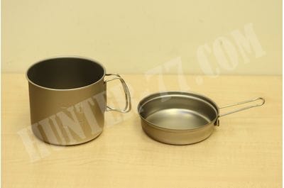 Snow Peak Trek 1400 Titanium Cookset SCS-009T  japanese Titanium Cookware Set Pot and Skillet-foto5