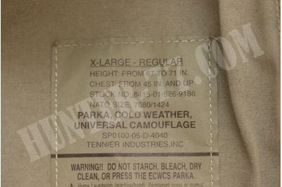 GEN II ACU GORETEX ECWCS PARKA COLD WEATHER TENNIER INDUSTRIES-foto8