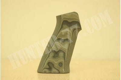 Hogue AR15 / M16 No Finger Groove Smooth G10, G-Mascus Green 13168
