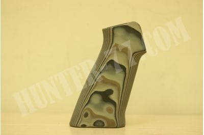Hogue AR15 / M16 Checkered G-10 - G-Mascus OD Green Camo 15178-foto2
