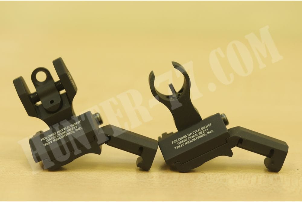 Offset Sight Set, HK Front and Round Rear BLK Troy Industries SSIG-45S-HRBT-00 Offset Sight Set, HK Front and Round Rear BLK Troy Industries SSIG-45S-HRBT-00