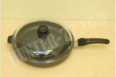 Hoffmann extra large cast aluminum frying pan 32 cm with lid induction 4.5 cm inside height-foto2