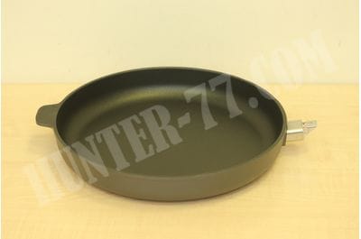 Hoffmann extra large cast aluminum frying pan 32 cm with lid induction 4.5 cm inside height-foto3