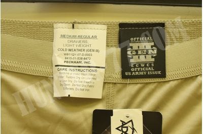 L1 Кальсоны Тан  Легкое влагоотводящее термобелье  Слой 1 ECWCS GEN III LEVEL 1 LIGHT-WEIGHT Drawers Tan 499  COLD WEATHER-foto5