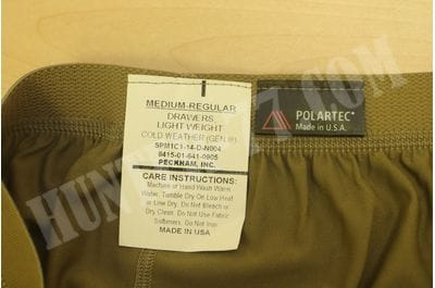 L1 Кальсоны Койот легкое влагоотводящее термобелье  Слой 1 GEN III LEVEL 1 MULTICAM COYOTE LIGHTWEIGHT MILLIKEN DRAWER ECWCS-foto3