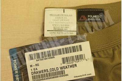 L1 Кальсоны Койот легкое влагоотводящее термобелье  Слой 1 GEN III LEVEL 1 MULTICAM COYOTE LIGHTWEIGHT MILLIKEN DRAWER ECWCS-foto5