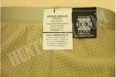 L2 Теплые кальсоны тан Слой 2 GEN III ECWCS LEVEL II: MID-WEIGHT DRAWERS  Desert Sand -foto7