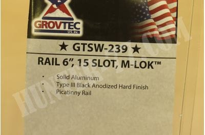M-LOK™ 6" 15 Slot Picatinny Rails  GTSW239 GrovTec -foto4