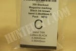 5.56 Tan and Black Magazine Marking Easy ID (5 Pack)