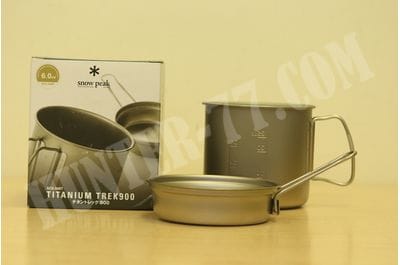 Snow Peak Trek 900 Titanium Cookset Pot and Skillet, SCS-008T 0.9 L-foto2