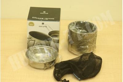 Snow Peak Trek 900 Titanium Cookset Pot and Skillet, SCS-008T 0.9 L-foto5