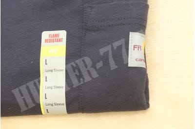 Carhartt Flame Resistant FR 100235-410 FORCE CAT2 Long Sleeve Pocket T Shirt Navy Blue-foto10