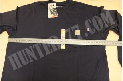 Carhartt Flame Resistant FR 100235-410 FORCE CAT2 Long Sleeve Pocket T Shirt Navy Blue-foto12