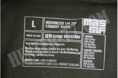 Боевая рубашка Б/У Sage Green ADVANCED  NAVAIR 1/4 Zip Massif  MCMS00032-foto3