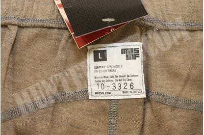 Костюм рубашка + кальсоны COYOTE TAN Massif® HOTJOHNS® Crew Shirt (FR) 90% Nomex + BOTTOM (FR) 92% Nomex Base Layer-foto13