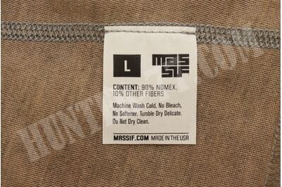Костюм рубашка + кальсоны COYOTE TAN Massif® HOTJOHNS® Crew Shirt (FR) 90% Nomex + BOTTOM (FR) 92% Nomex Base Layer-foto10