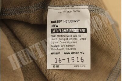 Костюм рубашка + кальсоны Massif® HOTJOHNS® AFDTB Crew (FR) MSRT00003 + BOTTOM (FR) MPNT00005 90% Nomex Base Layer-foto29