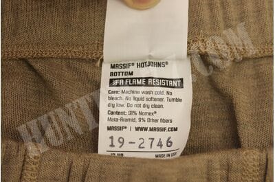 Костюм рубашка + кальсоны Massif® HOTJOHNS® AFDTB Crew (FR) MSRT00003 + BOTTOM (FR) MPNT00005 90% Nomex Base Layer-foto44