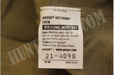 Негорючая рубашка 91% HotJohns® Crew TAN 499 Massif® MSRT00003 -foto13