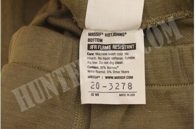 Костюм (рубашка + кальсоны) Massif® HOTJOHNS® TAN 499 Crew (FR) MSRT00003 + BOTTOM (FR) MPNT00005 91% Nomex Base Layer-foto23
