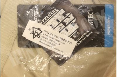 L1 ECWCS GEN III LEVEL 1  LIGHT-WEIGHT Undershirt & Drawers  COLD WEATHER-foto8