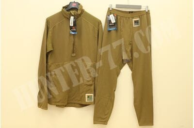  USMC L2 SET MR USMC Polartec FROG Waffle Grid Fleece 1/2 zip Peckham Pullover + pants Coyote-foto3