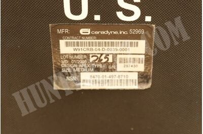Small Arms Protective Insert (SAPI) MEDIUM Сeradyne, Inc NSN 8470-01-497-8710-foto11