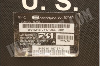 Small Arms Protective Insert (SAPI) MEDIUM Сeradyne, Inc NSN 8470-01-497-8710-foto12