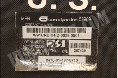 Small Arms Protective Insert (SAPI) MEDIUM Сeradyne, Inc NSN 8470-01-497-8710-foto14