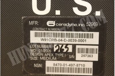Small Arms Protective Insert (SAPI) MEDIUM Сeradyne, Inc NSN 8470-01-497-8710-foto15
