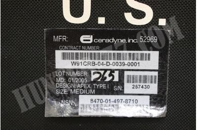 Small Arms Protective Insert (SAPI) MEDIUM Сeradyne, Inc NSN 8470-01-497-8710-foto17