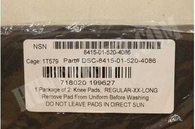 US Military Uniform Knee Pad Inserts Regular XX-Long NSN 8415-01-520-4086