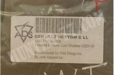 Wild Things by Jade Apparel Inc Gen III L7 ECWCS LEVEL VII EXTREME COLD WEATHER PARKA XLL & TROUSERS LL Urban Gray -foto3
