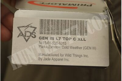 Wild Things by Jade Apparel Inc Gen III L7 ECWCS LEVEL VII EXTREME COLD WEATHER PARKA XLL & TROUSERS LL Urban Gray -foto10