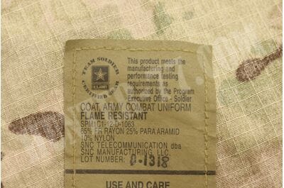 Suit XLL FRACU-P-OCP Multicam Pants & Coat Army FR FROG Combat Uniform Flame Resistant -foto15