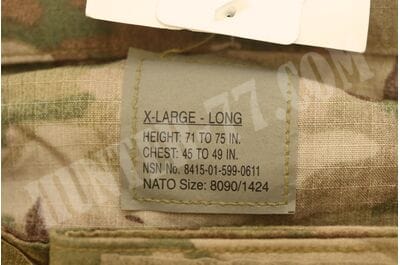 Suit XLL FRACU-P-OCP Multicam Pants & Coat Army FR FROG Combat Uniform Flame Resistant -foto9