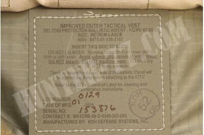 Multicam Deltoid Protector IOTV Outershell 8470-01-584-0912 Size Medium to Large with Insert  MD-LG -foto6