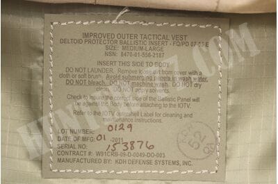 Multicam Deltoid Protector IOTV Outershell 8470-01-584-0912 Size Medium to Large with Insert  MD-LG -foto7