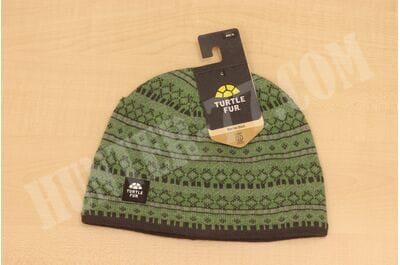 Turtle Fur Merino Wool Nordic Winter Beanie Hat Franz - Green