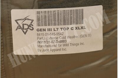 Теплая парка Wild Things XL-XL Gen III L7 ECWCS LEVEL VII EXTREME COLD WEATHER PARKA Urban Gray -foto2