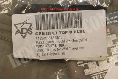 Теплая парка Wild Things XL-XL Gen III L7 ECWCS LEVEL VII EXTREME COLD WEATHER PARKA Urban Gray -foto3