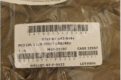 PCU Level 1B PCU Long Sleeve 1/2 Zip Shirt Coyote Brown 97/3% Sekri -foto5