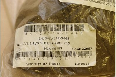 PCU Level 1B PCU Long Sleeve 1/2 Zip Shirt Coyote Brown 97/3% Sekri -foto10